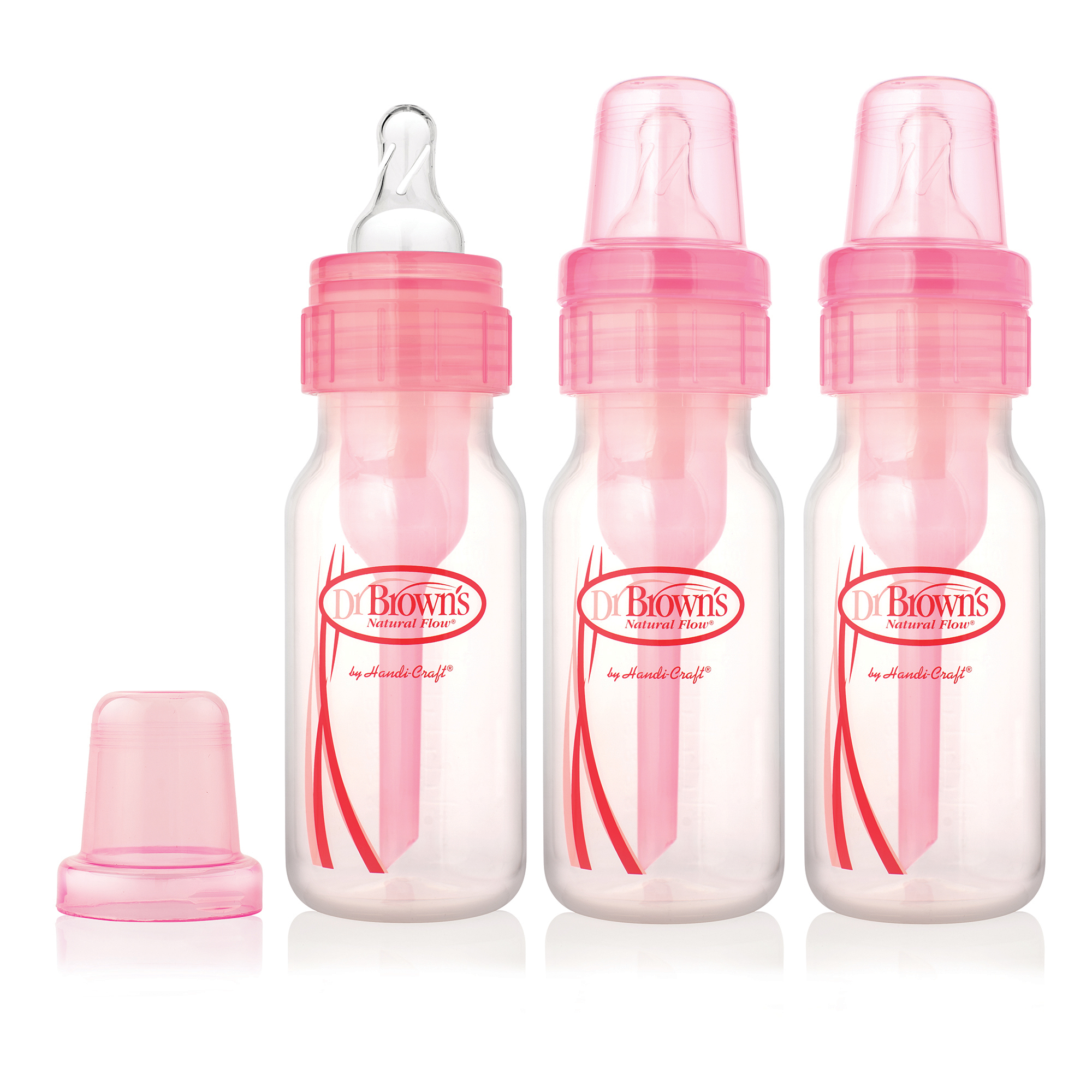 Dr Brown s Original Baby Bottles 4 Ounce Pink 3 Count Walmart 