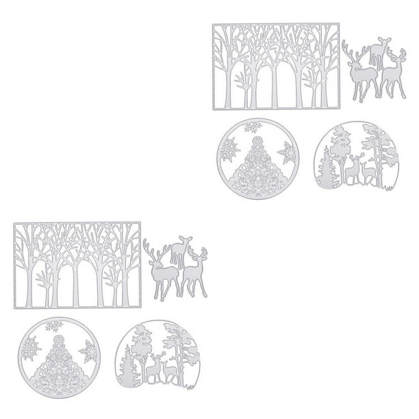 Bewildely 4 Pieces Christmas Dies Snowflake Pattern Rust-proof Steel Card Mold Making High-carbon Paper Stenciling for Embossing Type1 NO1