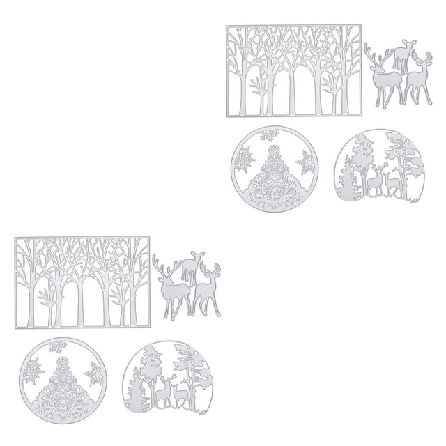 Injueey 4 Pieces Christmas Dies Snowflake Pattern Rust-proof Steel Card Mold Making High-carbon Paper Stenciling for Embossing Type1 NO1