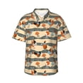 thumbnail image 2 of Picia Funny Chicken Gentle Cotton Regular Fit Short Sleeve Casual Hawaiian Shirt for Men-Medium, 2 of 9