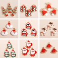 thumbnail image 2 of 10 Uds. De colgantes para joyería de Navidad esmaltados mezclados, colgantes con forma de sombrero de ciervo y árbol de Papá Noel para collares y pendientes para manualidades, regalos, 2 of 4