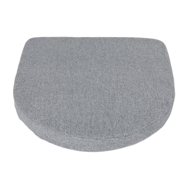 Cojín para silla con lazos para sillas de comedor, 43 x 42 cm, antideslizante, para cocina. Gris claro