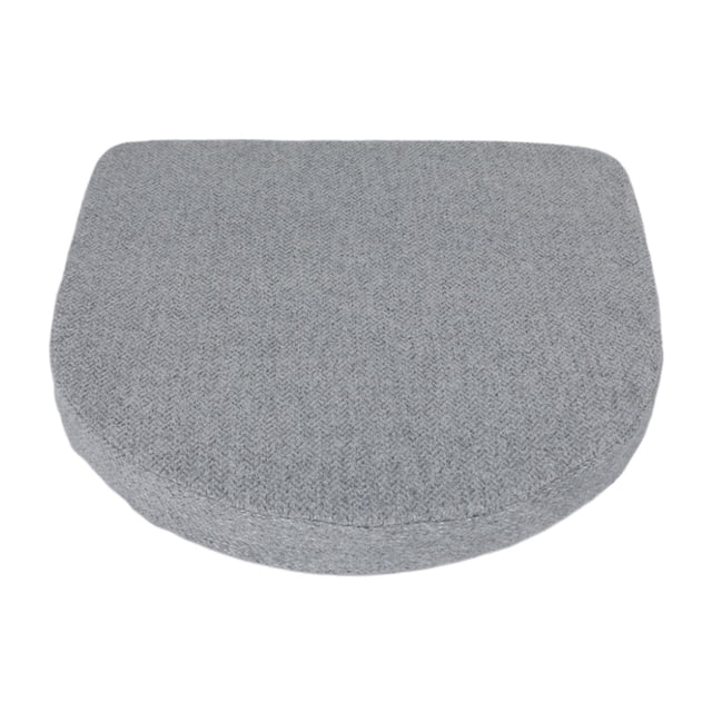 Cojín para silla con lazos para sillas de comedor, 43 x 42 cm, antideslizante, para cocina. Gris claro