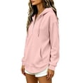 thumbnail image 4 of Horkkom Quarter Zip Pullover Sweatshirts Women Solid Color Tunic Hoodies Casual Trendy Sweatshirt S, 4 of 5