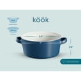 thumbnail image 6 of Kook Soup Crocks, Ceramic Stackable Bowls, Set of 4, Navy, 6 of 7