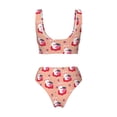 thumbnail image 5 of Daiia Bunny And Strawberry Women's Bikini Set Two Piece Swimsuit High Waisted Bikini Adjustable Straps Bikini Perfect for Beach, Pool, and Summer Vacation-Medium, 5 of 9