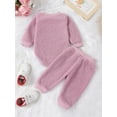 thumbnail image 4 of Bagilaanoe 2pcs Newborn Baby Girl Boy Winter Warm Clothes Long Sleeve Romper Tops + Trousers 3M 6M 12M 18M Infant Fleece Long Pants Set, 4 of 9
