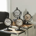 thumbnail image 3 of DecMode 12" Black Metal Clock with Swing Stand, Set of 4, 3 of 12