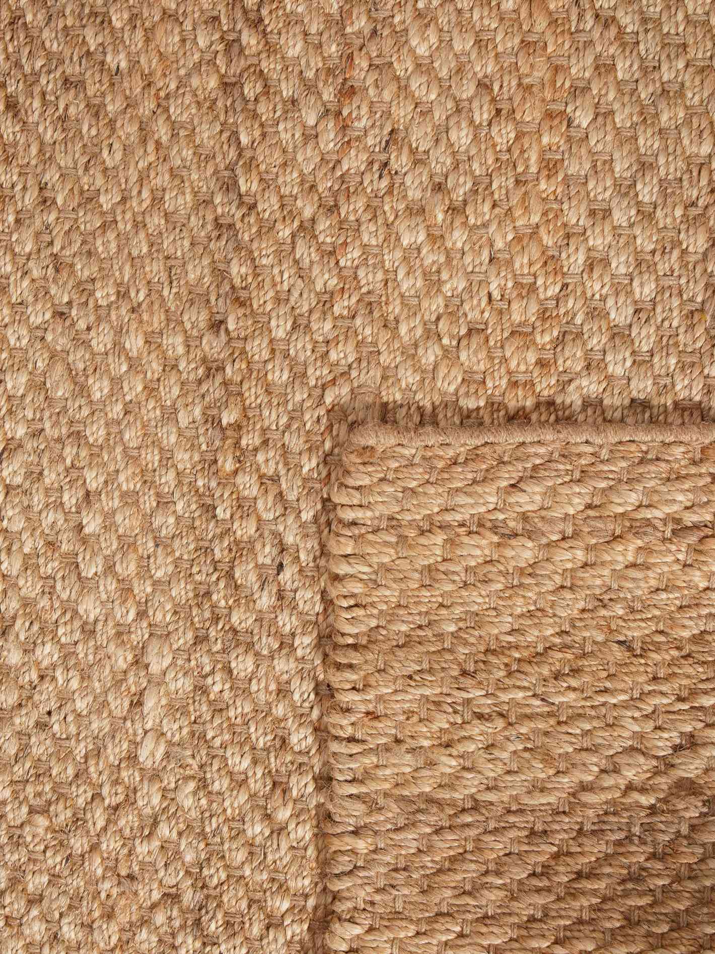 HAND WOVEN JUTE ECO-FRIENDLY AREA RUGS - 6'x9', Rectangle Shape, Camel Color, Solid Plain Pattern, High Pile, Natural Fiber, Outdoor Indoor Handmade Area Rugs for Living Room, Bed Room (J00006)