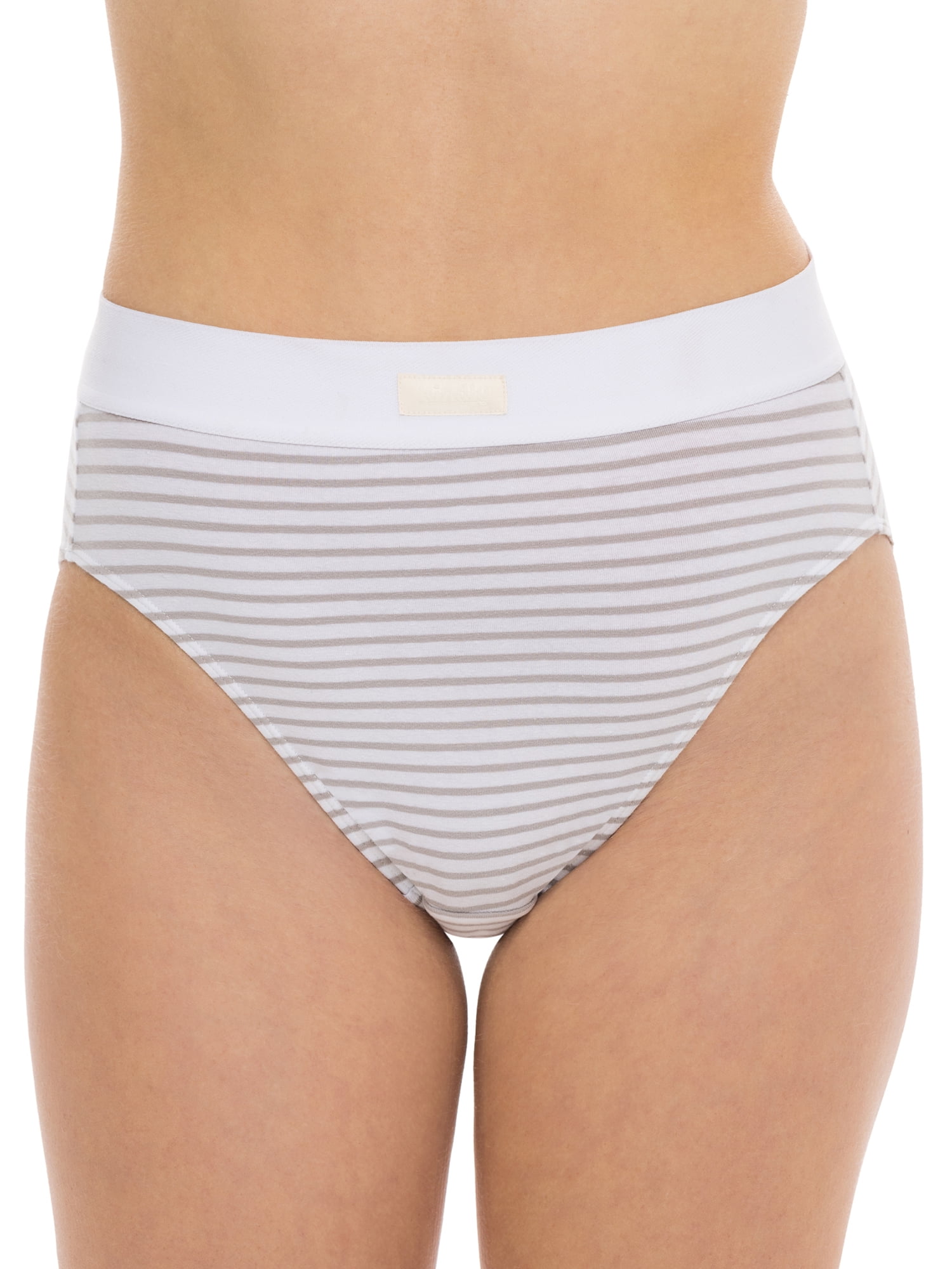 Kindly Yours Women's Sustainable Cotton Hi-Cut Underwear, 3-Pack, Sizes XS  to XXXL 