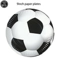 thumbnail image 5 of Vajilla desechable para fiesta de fútbol, platos de papel, vasos, servilletas, suministros para fiesta de fútbol, decoración para fiesta de cumpleaños y fútbol, 5 of 5