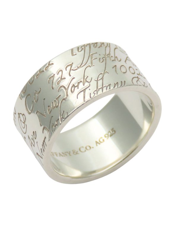 Pre-Owned Tiffany & Co. Notes New York ring, 925 SV, approximately 7.8g, wide,... (Good)