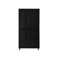 thumbnail image 6 of 4 Door Storage Cabinet with 4 Shelves & 4 Adjustable Inner Shelves, Wood Medicine Cabinet with Anti-toppling Accessories & Metal Hinge, Medicine Cabinet Organizer for Living Room,Hallway, Black, 6 of 9