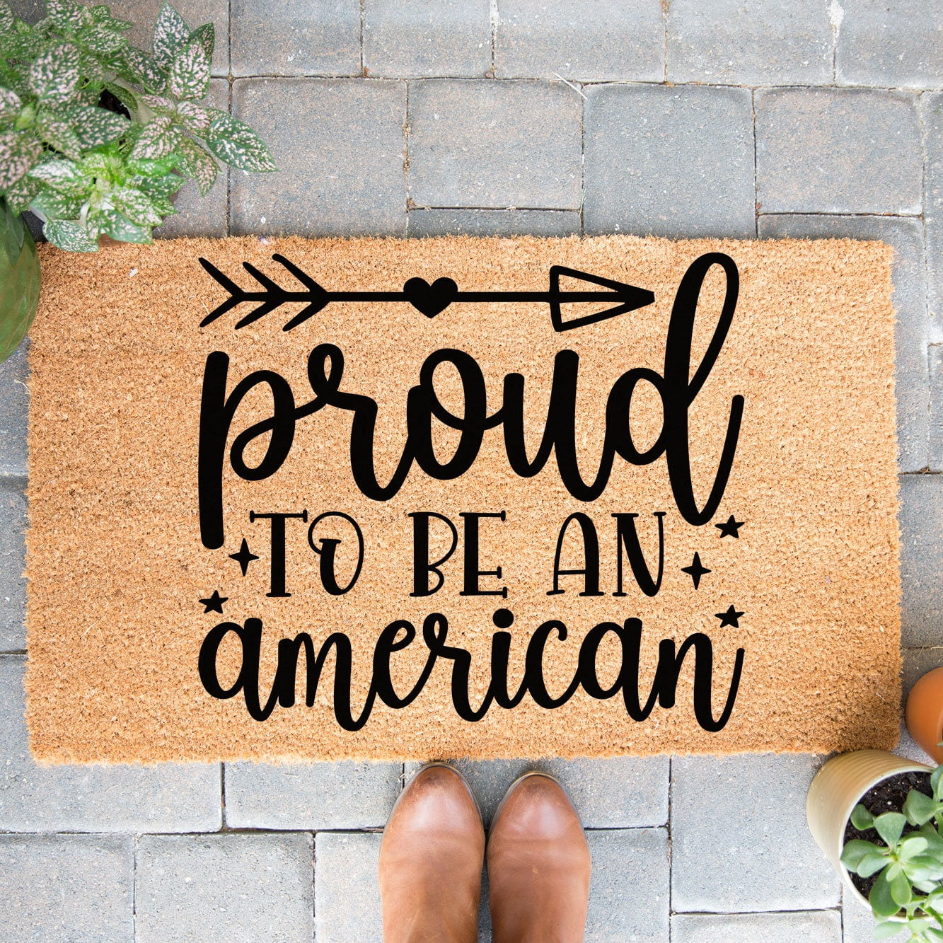 Doormat Proud To Be An American Doormat 4th Of July Welcome Mat House (24 x 36 ) #445766