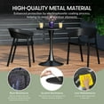 thumbnail image 4 of WestinTrends Playa 5-Piece Indoor Outdoor Metal Patio Dining Table Set With Stackable Patio Chairs, Black, 4 of 14