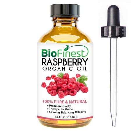 BioFinest Raspberry Seed Organic Oil - 100% Pure Cold-Pressed - Best Moisturizer For Hair, Face & Skin - Essential Omega-6, Antioxidant, Vitamin A & E - FREE E-Book & Dropper (Best Essential Oils For Skin Ageing)