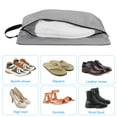 thumbnail image 4 of Uxcell Shoe Bags for Travel, Portable Shoe Bag with Zipper for Travel, Gray 3 Pack, 4 of 5