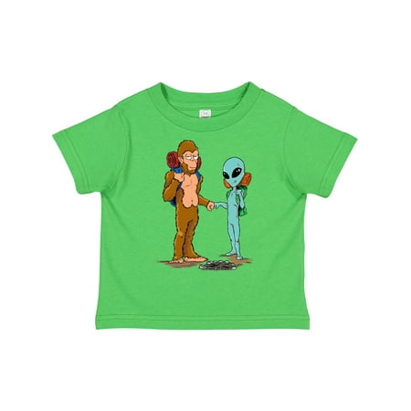 

Inktastic Camping Bros Bigfoot and Alien Gift Toddler Boy or Toddler Girl T-Shirt