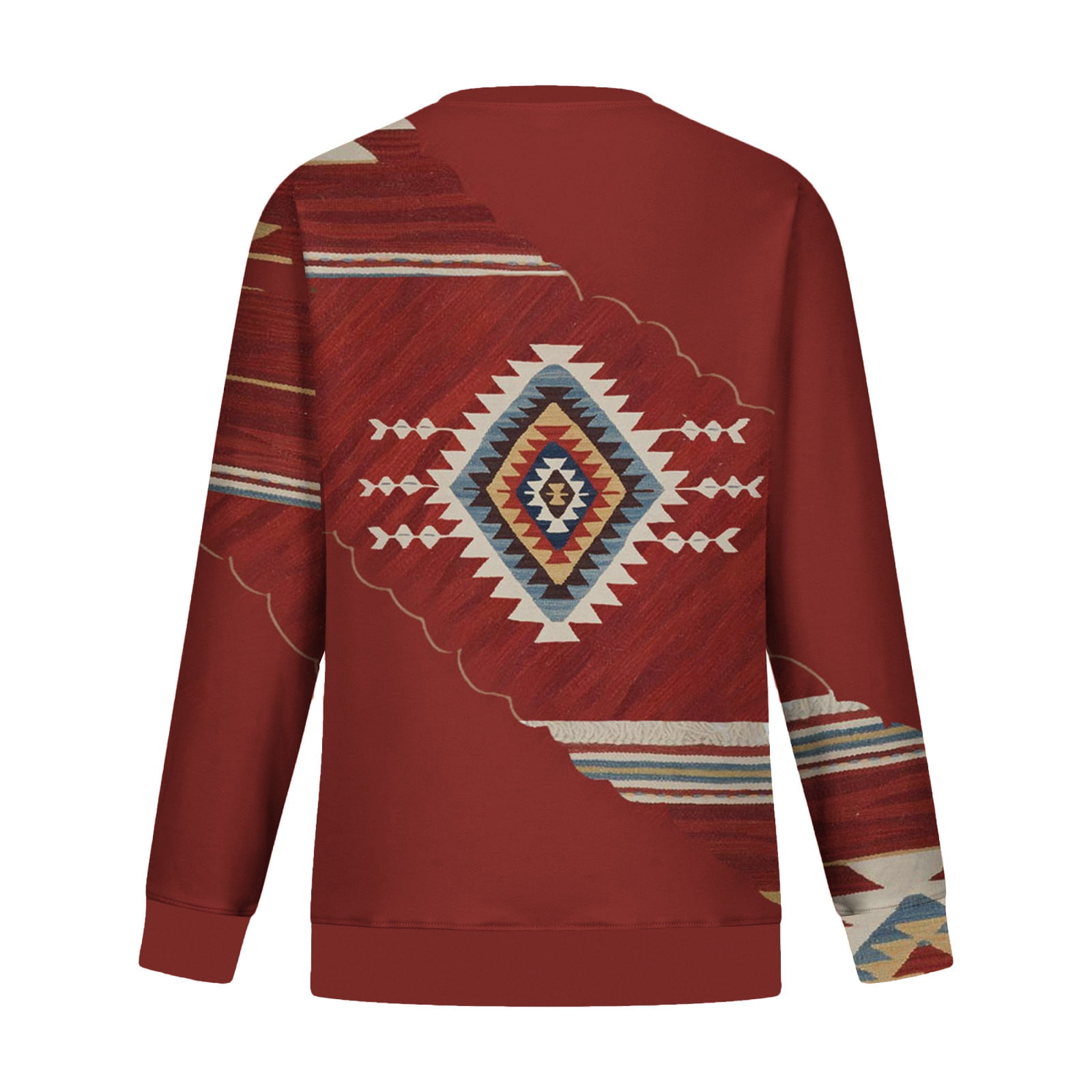 Womens Aztec Sweater Geometric Print Long Sleeve Top Cute Western Cowgirl  Clothes T Shirt Pullover Sweatshirts, Color10, Small : : Clothing,  Shoes & Accessories