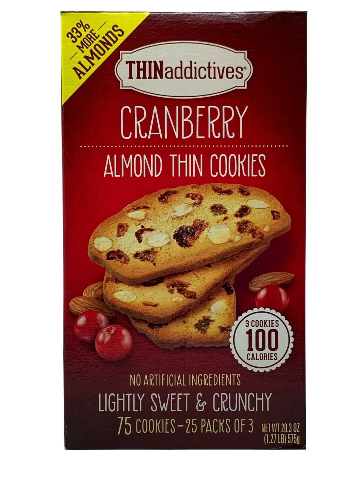 cranberry almond thin cookies