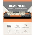 ZIYOULANG K68 60% Wireless Mechanical Keyboard, Bluetooth 5.0/2.4GHz ...
