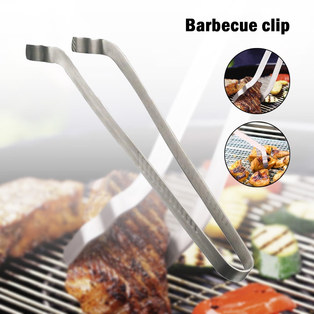 Stainless Steel Barbecue BBQ Tong Meat Bread Food Clamp Shovel Spatula 