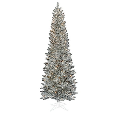 7 5 pre lit silver pewter artificial tinsel pencil 7 5 pre lit silver pewter artificial tinsel pencil