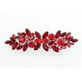 thumbnail image 2 of Faship Gorgeous Red Rhinestone Crystal Floral Hair Barrette Clip, 2 of 4