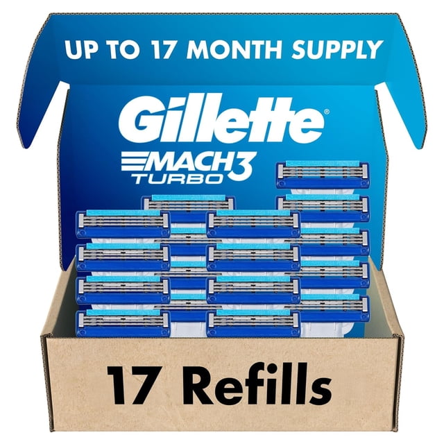 Cartuchos de Repuesto para Cuchillas Gillette Mach3 Turbo, 17 Unidades