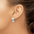 thumbnail image 3 of 14k White Gold Omega Clip Non-pierced Earrings, 3 of 4
