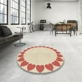 thumbnail image 4 of Ahgly Company Machine Washable Indoor Rectangle Transitional Sunrise Orange Area Rugs, 4' x 6', 4 of 7