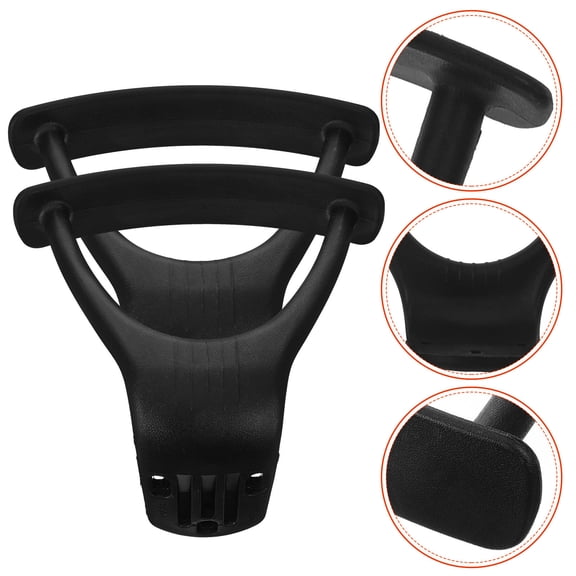 UPOUART 1Pair Black Plastic Gaming Chair Armrest Replacement Ergonomic Office Chair Part for Daily Use