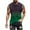 Green, variant on Mens Tank Top Beach Gradient Sleeveless Tank Top Regular Print Pullover Casual Sports Tank Top