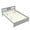 Style B, Gray, variant on PAPROOS Queen Bed Frame with Headboard, New Upgraded Wood Platform Bed with Wooden Slat Support, Retro Style Queen Size Bed Frame for Teens Adults, No Box Spring Needed, White