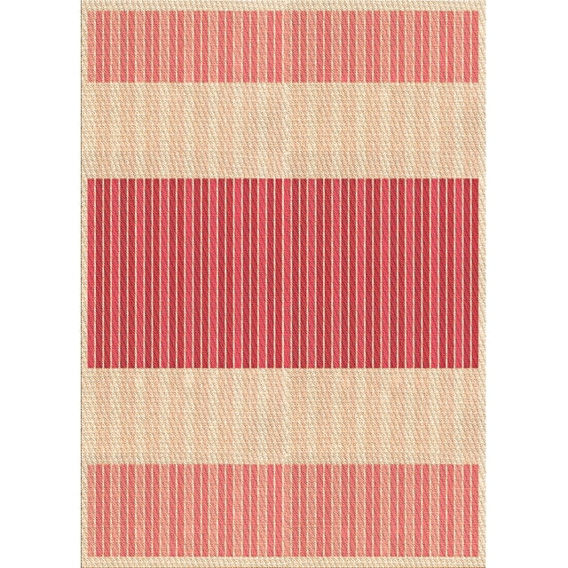Ahgly Company Tapis d'Intérieur Lavables en Machine Rectangulaire Transitionnel Orange Pastel, 8' x 10'
