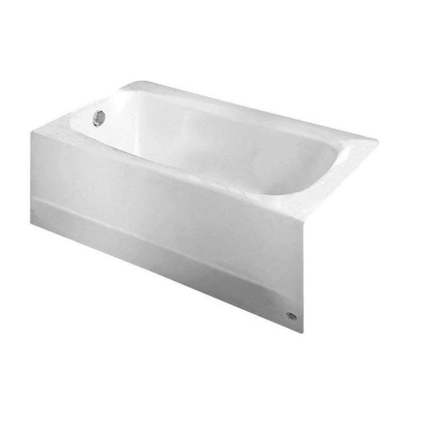 Recessed Bath Tub With Left Hand Drain, Standard 5 Feet Bathtub