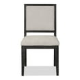 thumbnail image 3 of Furniture of America Direx Solid Wood Indoor Dining Chairs, Weathered Black (Set of 2), 3 of 10