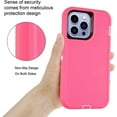 thumbnail image 7 of Entronix Heavy Duty Case Designed for IPhone 14 Pro Shockproof Triple Layer Rugged Case, (Pink), 7 of 7