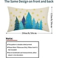 thumbnail image 3 of Blue Christmas Lumbar Pillow Covers 12x20 Inch Set of 2 Santa Tree Gold Snowflake Xmas Rectangular Throw Pillows For Couch Winter Holiday Pillow Cases Farmhouse Home Decor For Sofa Porch Outdoor, 3 of 6