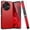 Red, variant on TJS for TCL 50 XL 5G / 50 XL NXTPAPER 5G Phone Case, with Tempered Glass Screen Protector, Dual Layer Hybrid Magnetic Support Shockproof Heavy Duty Cover (Black)