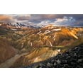 thumbnail image 2 of Wrobel, Karsten 24x17 Black Ornate Wood Framed with Double Matting Museum Art Print Titled - Landmannalaugar Sunset, 2 of 4