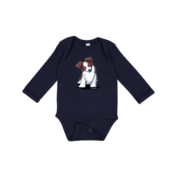 Inktastic Australian Shepherd Boys or Girls Long Sleeve Baby Bodysuit