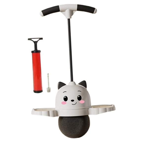 bedienty Pogo Ball Pogo Jump Ball Strong Grip Exercise Outdoor Jump Board Funny Playground Fitness Workout Yards Gardens Girls White