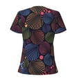 thumbnail image 4 of Naloa Colorful Shells Print T-Shirts Short Sleeve V Neck Tees for Women Fashion Tops Trendy Lightweight Soft Casual Summer Outfits Clothes, 4 of 5
