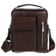 thumbnail image 1 of Bolso de bandolera de los hombres PU de cuero con cremallera resistente al desgaste Bolso bandolera Bandolera para negocios y ropa informal - Tamaño grande (marrón), 1 of 5