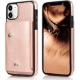 thumbnail image 2 of for iPhone 11 Card Holder Case with Neck Strap Crossbody Chain Handbag Wrist Strap Protective Cover with Credit Card Holder Slot PU Leather Wallet Case for iPhone 11 Rose Gold, 2 of 16