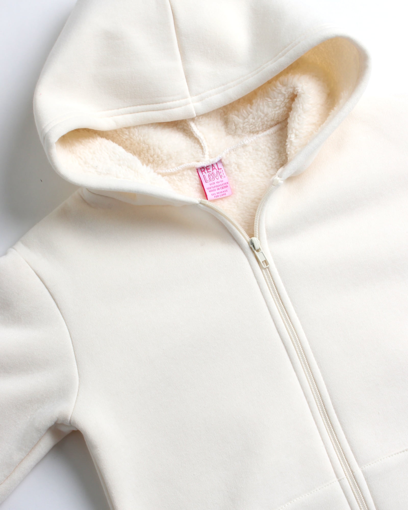 Lined Zip Hoodie Girls Sherpa Hoodie Girls Sherpa Lined Zip Up