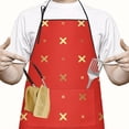 thumbnail image 2 of Christmas Adjustable Waterproof Apron for Adults 33x27 Inch – Cooking Apron with 2 Large Pockets, Durable Polyester Bib for Kitchen, Baking, BBQ, and Home Use, 2 of 6