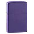 thumbnail image 1 of Bolsillo Zippo morado mate más ligero a prueba de viento, 1 of 6