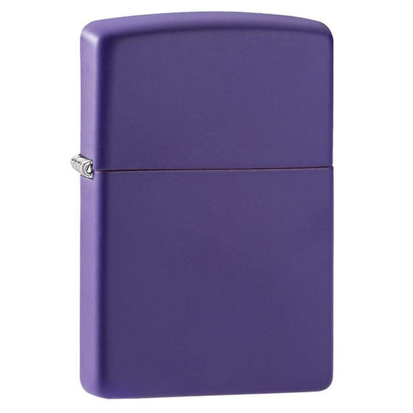 Bolsillo Zippo morado mate más ligero a prueba de viento